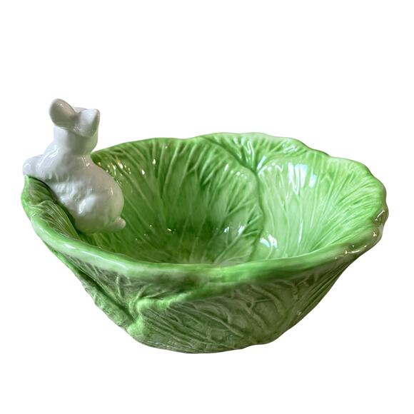 Arlington Designs Figural Bunny Cabbage Bowl 6.5in Spring Easter Decor New - Picture 5 of 16